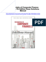 Fundamentals of Corporate Finance Australian 7Th Edition Ross Solutions Manual Full Chapter PDF