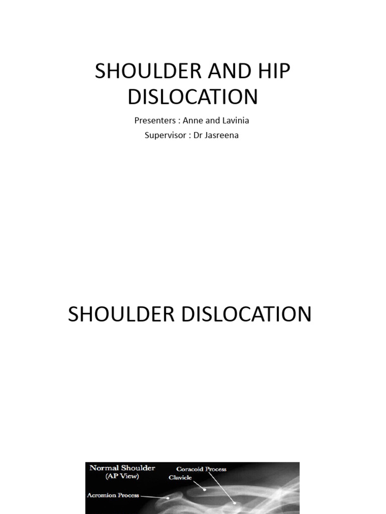 Shoulder And Hip Dislocation Pdf Human Leg Anatomical Terms Of Motion