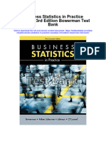 Ebook Business Statistics in Practice Canadian 3Rd Edition Bowerman Test Bank Full Chapter PDF