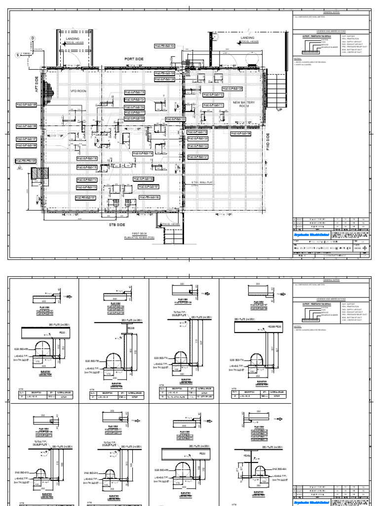 S14048-DD-570-HD-003 - Hvac Duct Support Drawing (U85 Module) 1ST Deck ...