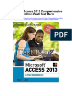 Download Microsoft Access 2013 Comprehensive 1St Edition Pratt Test Bank full chapter pdf