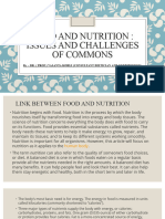 Food and Nutrition Issues and Challanges of Common