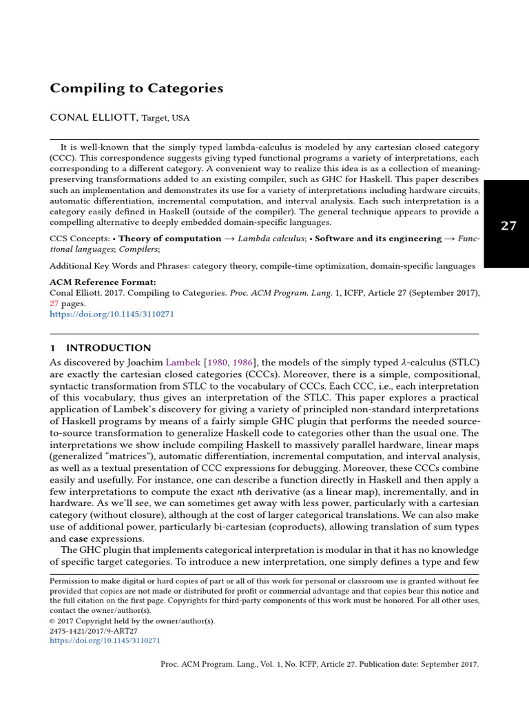 Compiling Categories | PDF | Linear Map | Function (Mathematics) image.