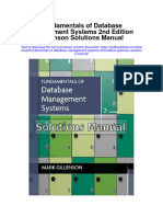 Fundamentals of Database Management Systems 2Nd Edition Gillenson Solutions Manual Full Chapter PDF