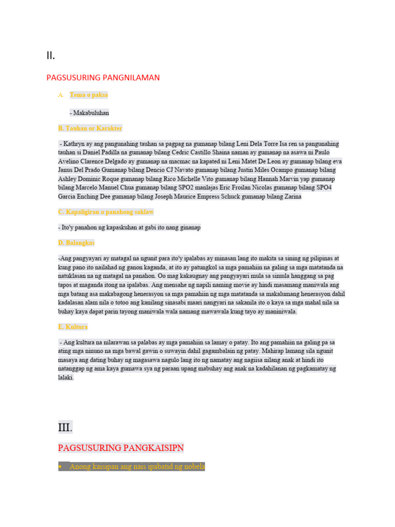 Suriin Pagbsa | PDF