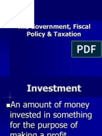 The Government, Fiscal Policy and Taxation