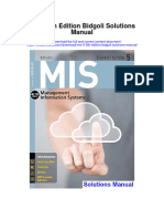 Mis 5 5Th Edition Bidgoli Solutions Manual Full Chapter PDF