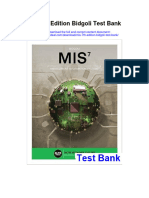 Download Mis 7Th Edition Bidgoli Test Bank full chapter pdf