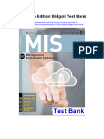 Download Mis 5 5Th Edition Bidgoli Test Bank full chapter pdf