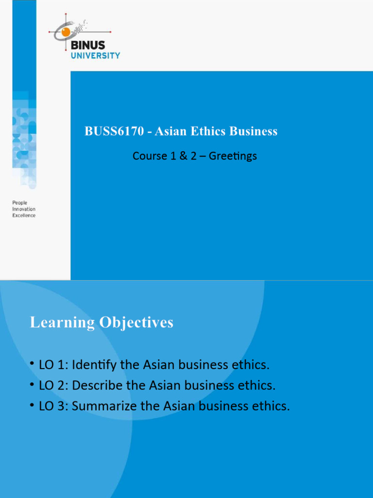 Asian Business Ethics Course | PDF | Career & Growth | Self-Improvement