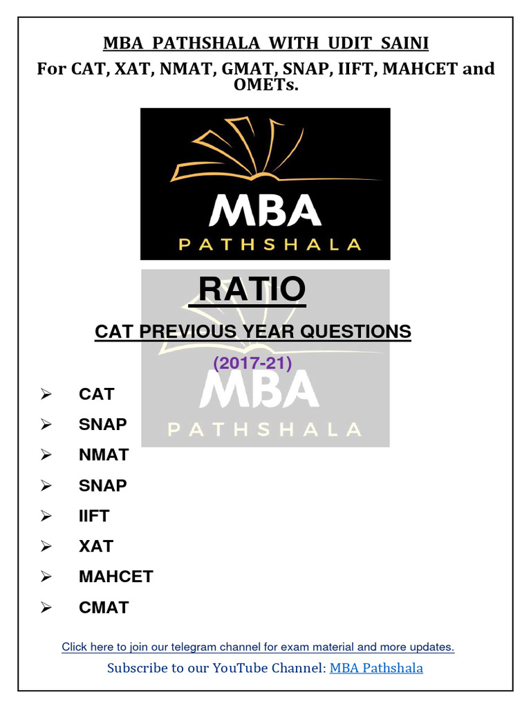 01 ratio cat pyq 2017 21 pdf