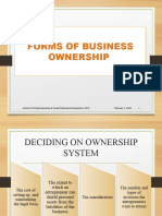 Lecture 7 Forms of Business Ownership
