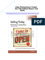 Selling Today Partnering To Create Value Global 13Th Edition Reece Test Bank Full Chapter PDF