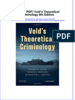 EBOOK Ebook PDF Volds Theoretical Criminology 8Th Edition Download Full Chapter PDF Docx Kindle