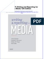 EBOOK Ebook PDF Writing and Reporting For The Media 12Th Edition Download Full Chapter PDF Docx Kindle