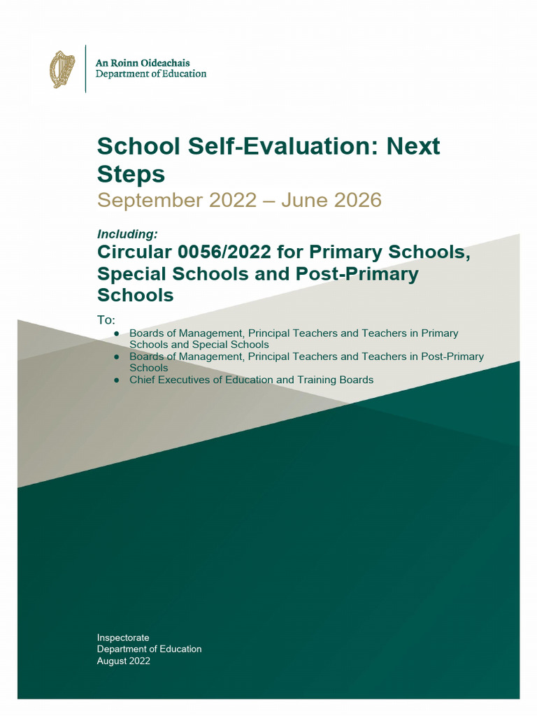 School Self Evaluation Next Steps September 2022 June 2026 Pdf