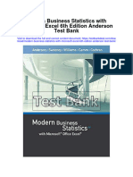 Download Modern Business Statistics With Microsoft Excel 6Th Edition Anderson Test Bank full chapter pdf