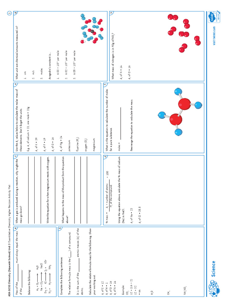 Unit 3 Revision Mat | PDF