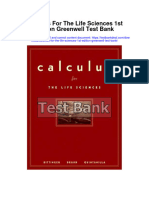 Ebook Calculus For The Life Sciences 1St Edition Greenwell Test Bank Full Chapter PDF