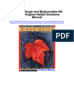 Ebook Calculus Single and Multivariable 6Th Edition Hughes Hallett Solutions Manual Full Chapter PDF