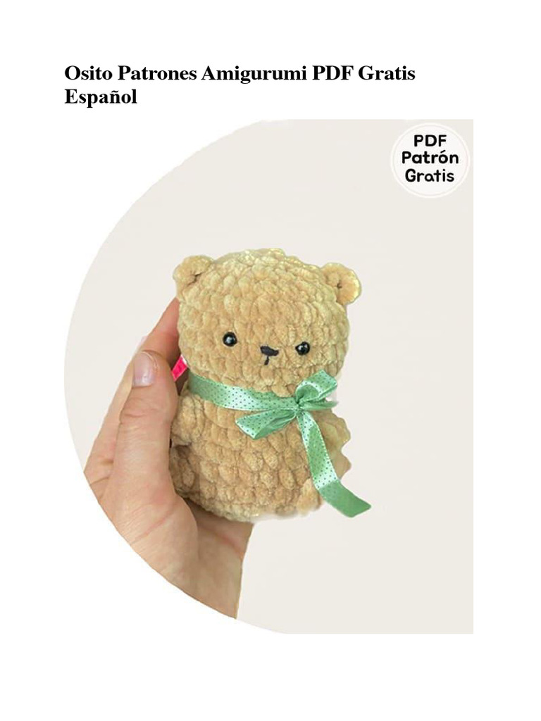 Osito patrones amigurumi pdf gratis espanol pdf