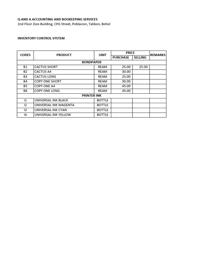 Inventory System | PDF