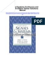 Signals and Systems Continuous and Discrete 4Th Edition Ziemer Solutions Manual Full Chapter PDF