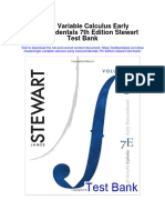 Single Variable Calculus Early Transcendentals 7Th Edition Stewart Test Bank Full Chapter PDF