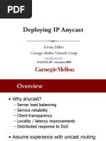 Deploying IP Anycast