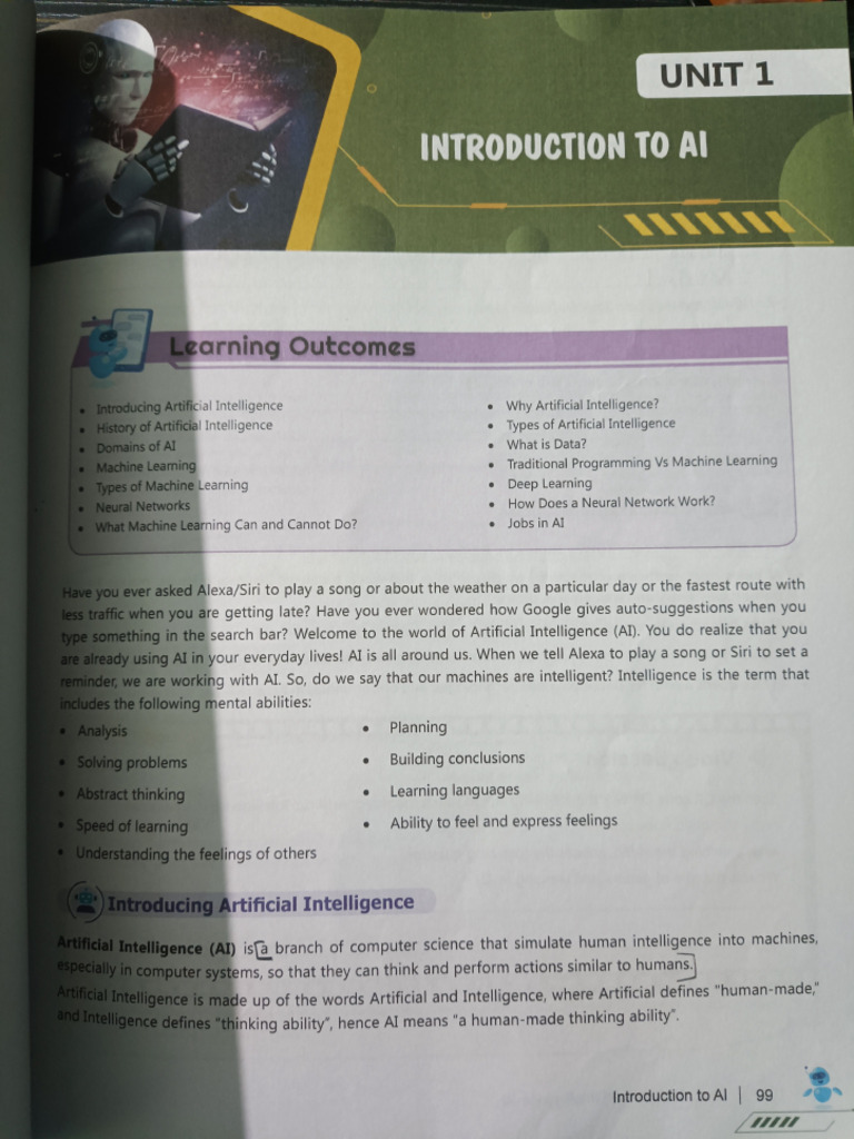 Introduction to ai pdf