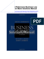 Smith and Robersons Business Law 15Th Edition Mann Solutions Manual Full Chapter PDF