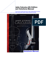 Multivariable Calculus 8Th Edition Stewart Solutions Manual Full Chapter PDF