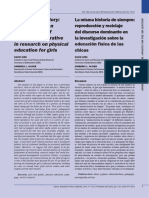 The Same Old Story: The Reproduction and Recycling of A Dominant Narrative in Research On Physical Education For Girls