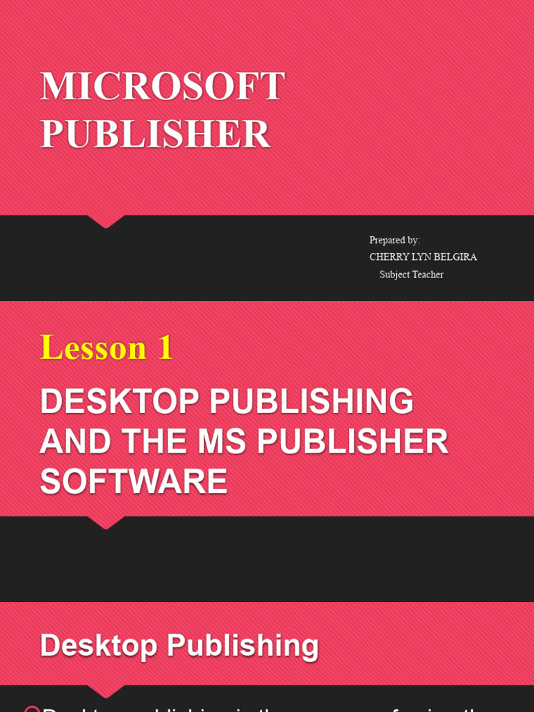 Lesson 1 - Desktop Publishing | PDF