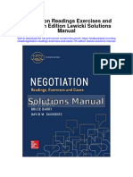 Negotiation Readings Exercises and Cases 7Th Edition Lewicki Solutions Manual Full Chapter PDF