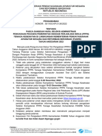 Pengumuman Pasca Sanggah Hasil Seleksi Administrasi PPPK Tenaga Kesehatan Kementerian PANRB TA 2022 - Sign