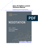 Negotiation 7Th Edition Lewicki Solutions Manual Full Chapter PDF