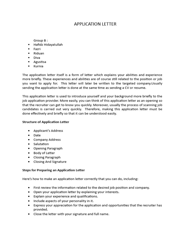 Application Letter Revisi | PDF | Career & Growth