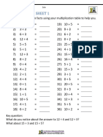 Division Tables To 5x5 1