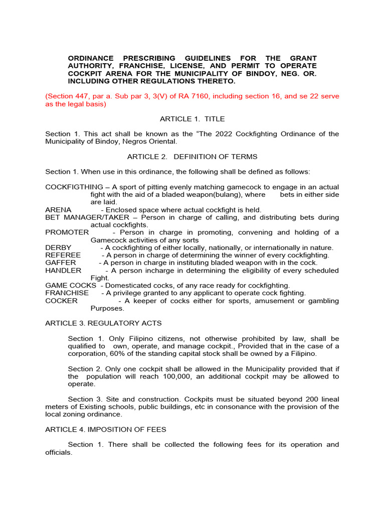 Proposed Odinance Prescribing Guidelines For The Grant Authority | PDF