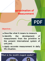 Approximation of Measurement