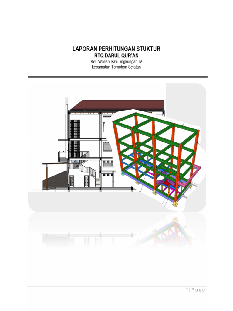 Laporan Struktur RTQ Darul Qur'An | PDF | Teknologi & Rekayasa