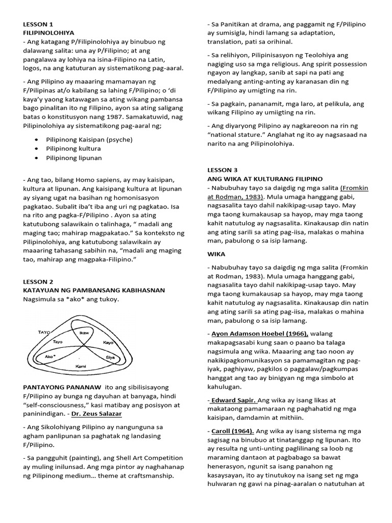 FIL 1 Reviewer | PDF