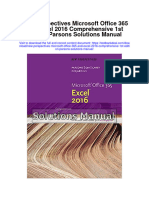 New Perspectives Microsoft Office 365 and Excel 2016 Comprehensive 1St Edition Parsons Solutions Manual Full Chapter PDF