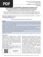 Life Saving Skills Evaluating Impact Educational Module Cardiopulmonary Resuscitation