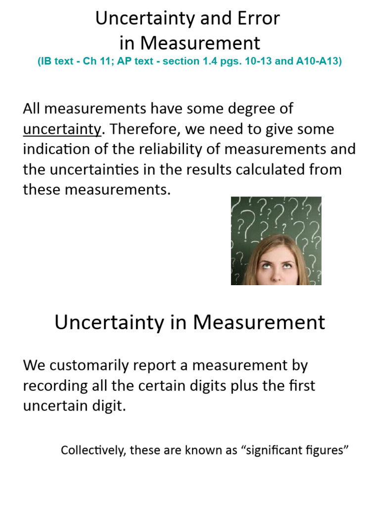 U 01 Notes Uncertainty Pdf