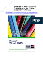 New Perspectives On Microsoft Word 2013 Comprehensive 1St Edition Zimmerman Test Bank Full Chapter PDF