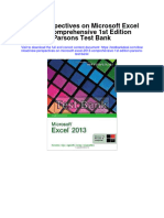 New Perspectives On Microsoft Excel 2013 Comprehensive 1St Edition Parsons Test Bank Full Chapter PDF