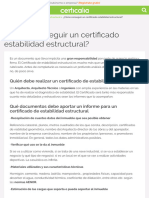 ¿Cómo Conseguir Un Certificado Estabilidad Estructural