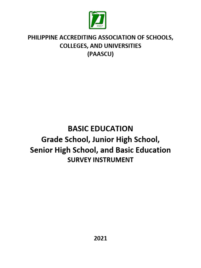 PAASCU Standards-Based Accreditation Guide | PDF | Strategic Planning ...
